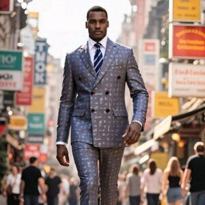 Men's Derek 2pc Slim Fit Double-Breasted Suit